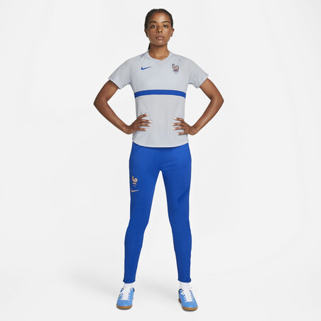 Maillot entraînement Femme Equipe de France Academy gris bleu 2022
