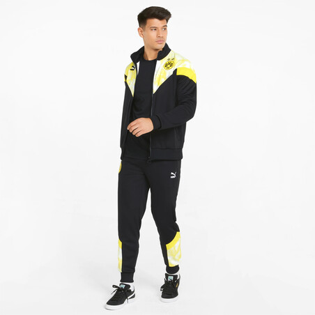 Veste survêtement Dortmund Iconic noir jaune 2021/22