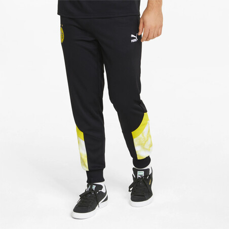 Pantalon survêtement Dortmund Iconic noir jaune 2021/22