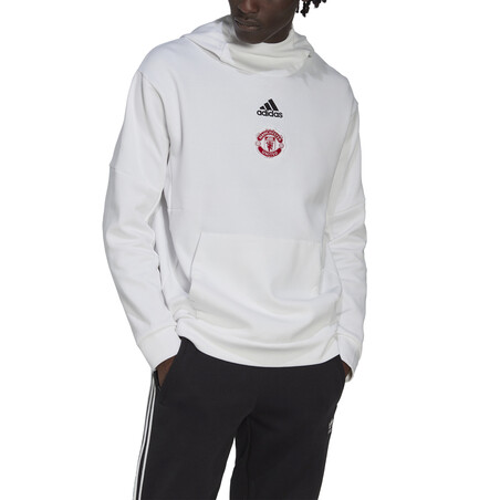 Sweat à capuche Manchester United Travel blanc 2022/23