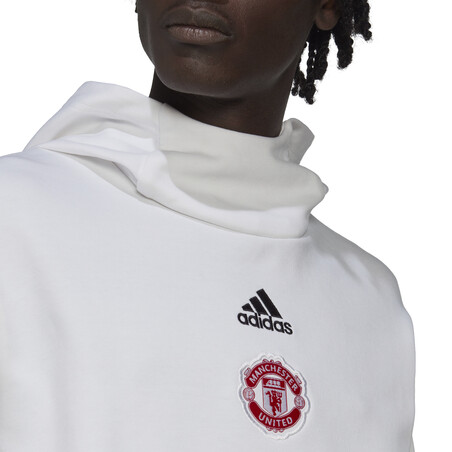 Sweat à capuche Manchester United Travel blanc 2022/23