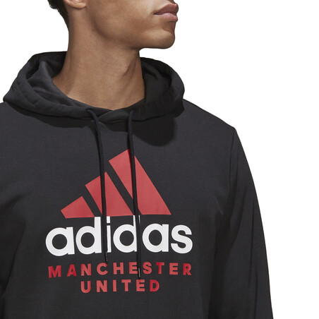 Sweat à capuche Manchester United DNA noir rouge 2022/23