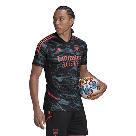 Maillot entraînement Arsenal noir rose 2022/23