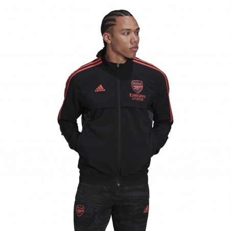 Veste survêtement Arsenal woven noir rouge 2022/23