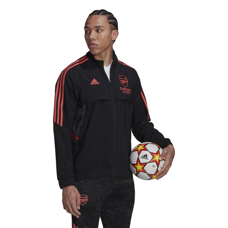 Veste survêtement Arsenal woven noir rouge 2022/23