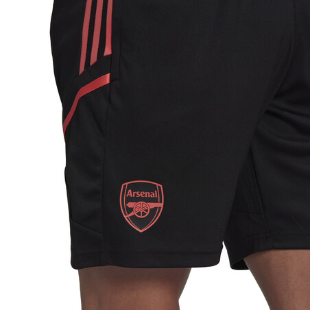 Short entraînement Arsenal noir rouge 2022/23