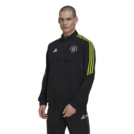 Veste survêtement Manchester United woven noir vert 2022/23