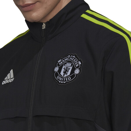 Veste survêtement Manchester United woven noir vert 2022/23