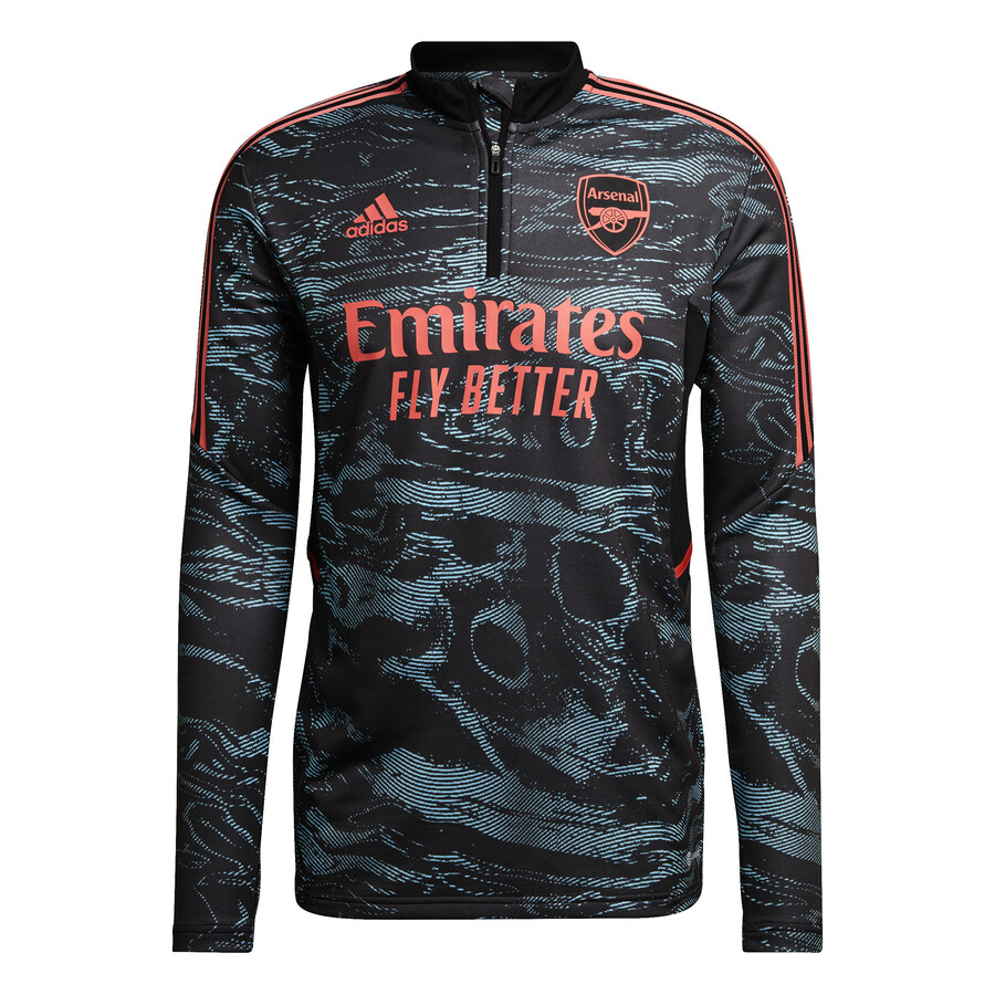 Sweat zippé Arsenal noir rose 2022/23