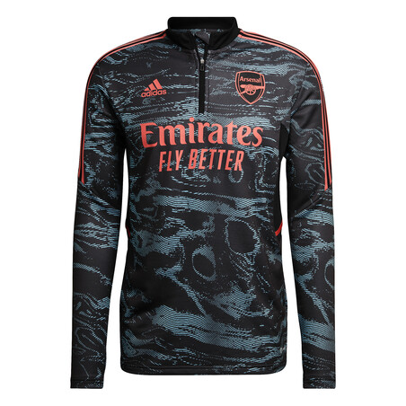 Sweat zippé Arsenal noir rose 2022/23