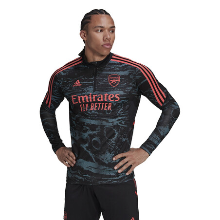 Sweat zippé Arsenal noir rose 2022/23