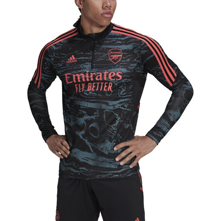 Sweat zippé Arsenal noir rose 2022/23