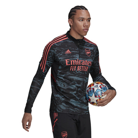 Sweat zippé Arsenal noir rose 2022/23