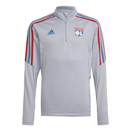 Sweat zippé junior OL gris 2022/23