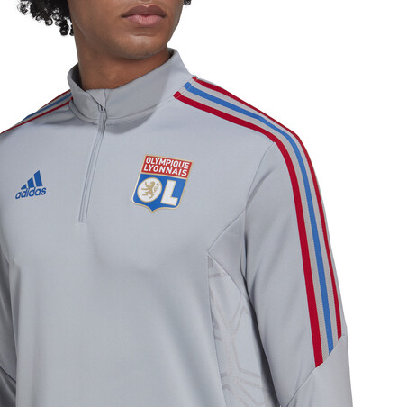 Sweat zippé OL gris 2022/23