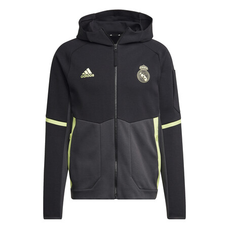 Veste survêtement Real Madrid Anthem noir vert 2022/23