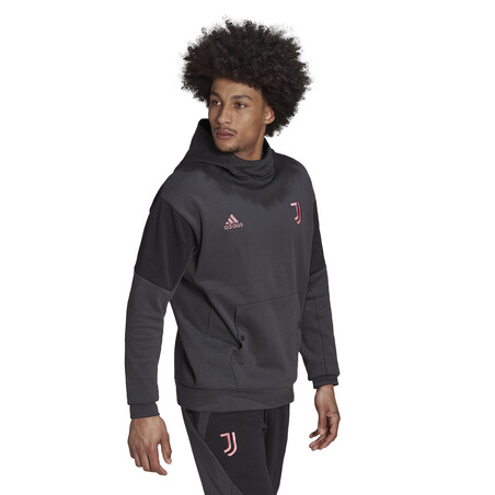 Sweat à capuche Juventus Travel gris rose 2022/23