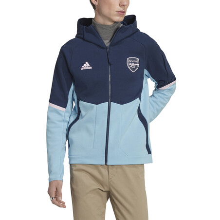 Veste survêtement Arsenal Anthem bleu rose 2022/23