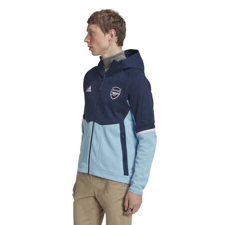 Veste survêtement Arsenal Anthem bleu rose 2022/23