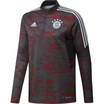 Sweat zippé Bayern Munich gris rouge 2022/23
