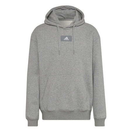 Sweat à capuche adidas molleton gris