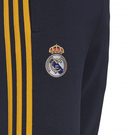 Pantalon survêtement Real Madrid molleton bleu jaune 2022/23